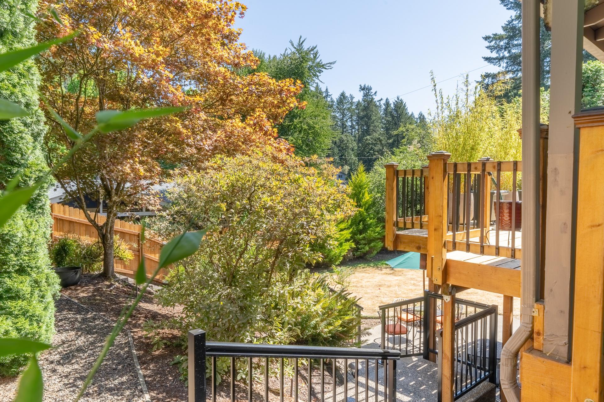 Spacious backyard