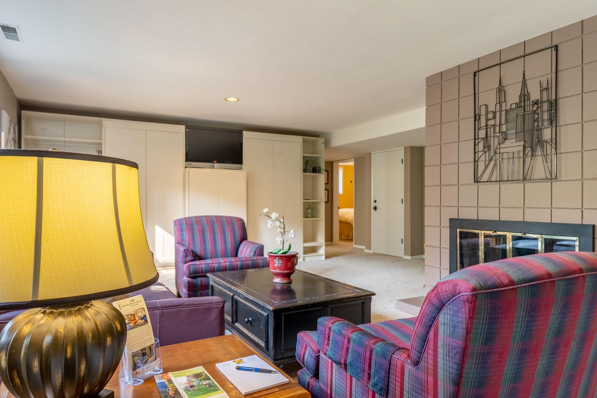Pathway to guest rooms