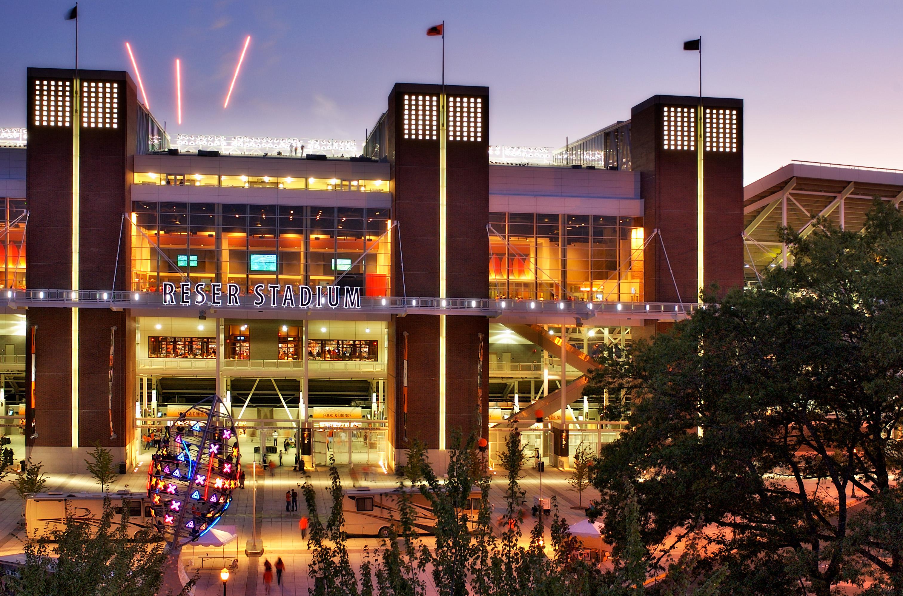 Reser stadium is a 7-minute drive from the Flat