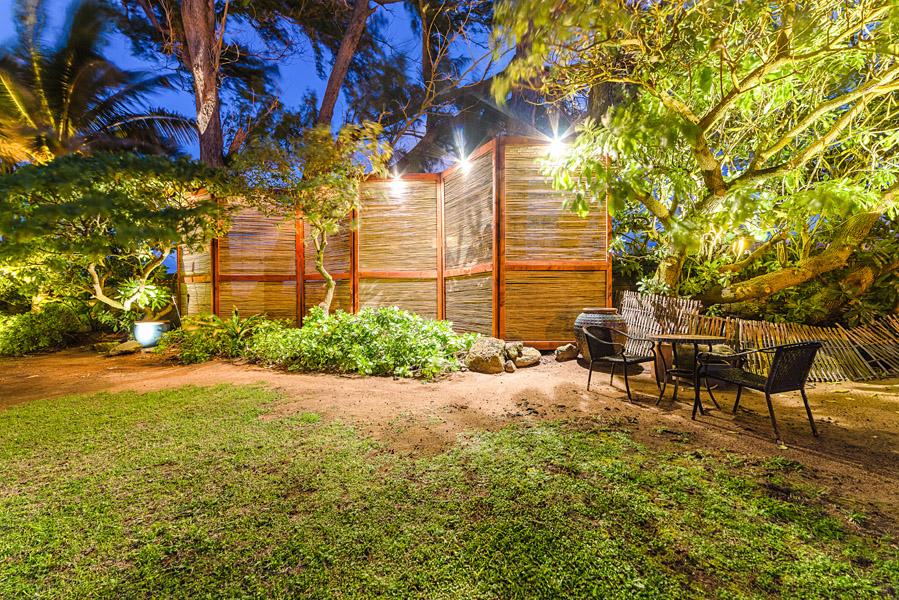 Evening view of one area of gardens