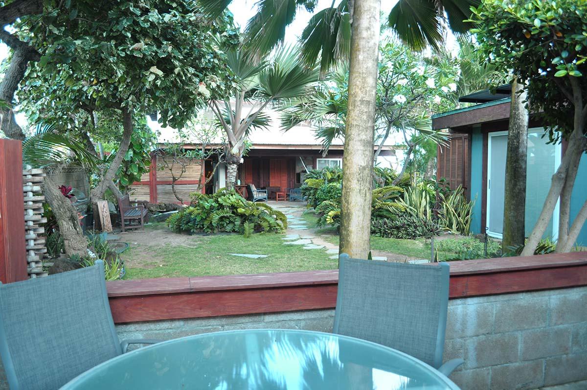 Patio with garden views