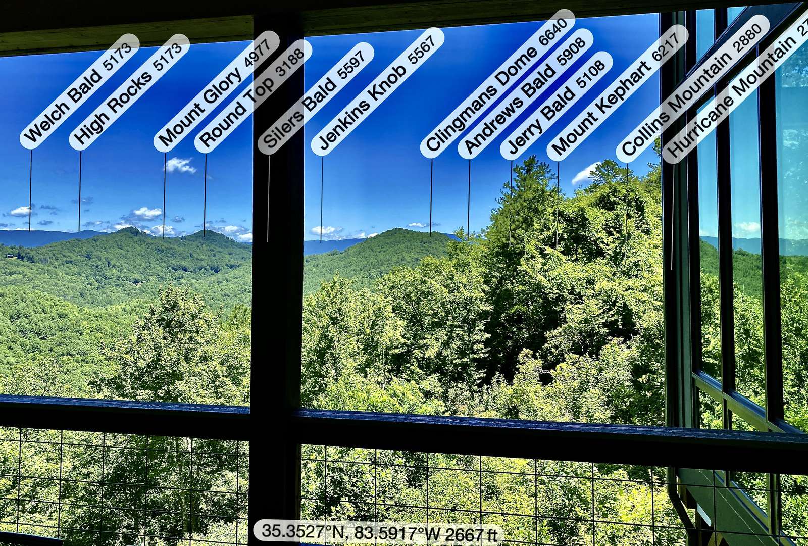 A few of the Mountain Ranges in your View