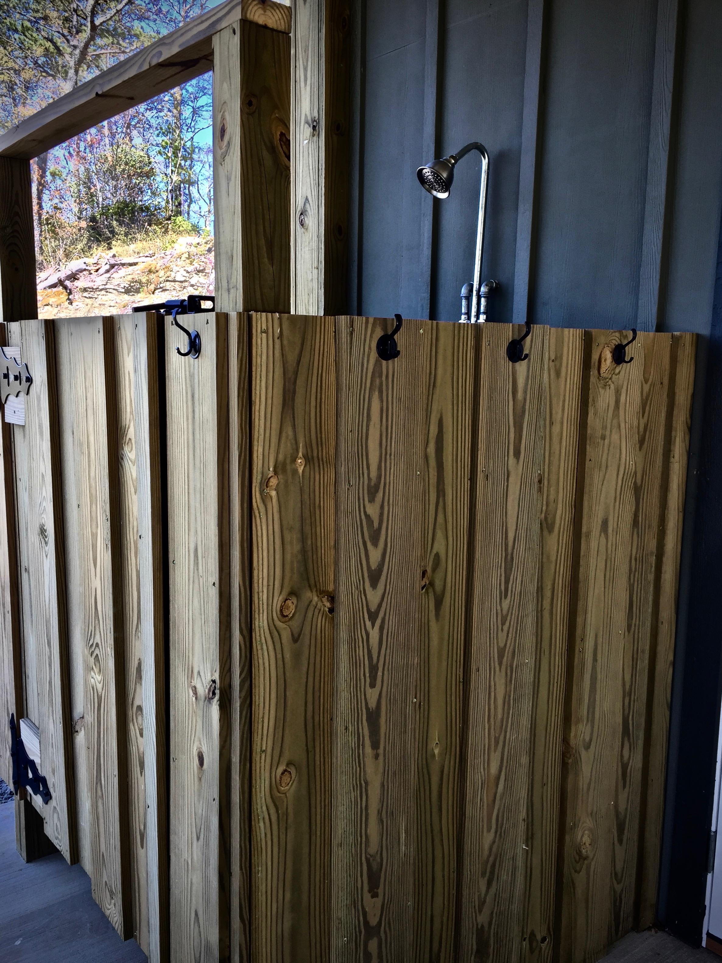 Outdoor Shower is conveniently located near the Hot Tub