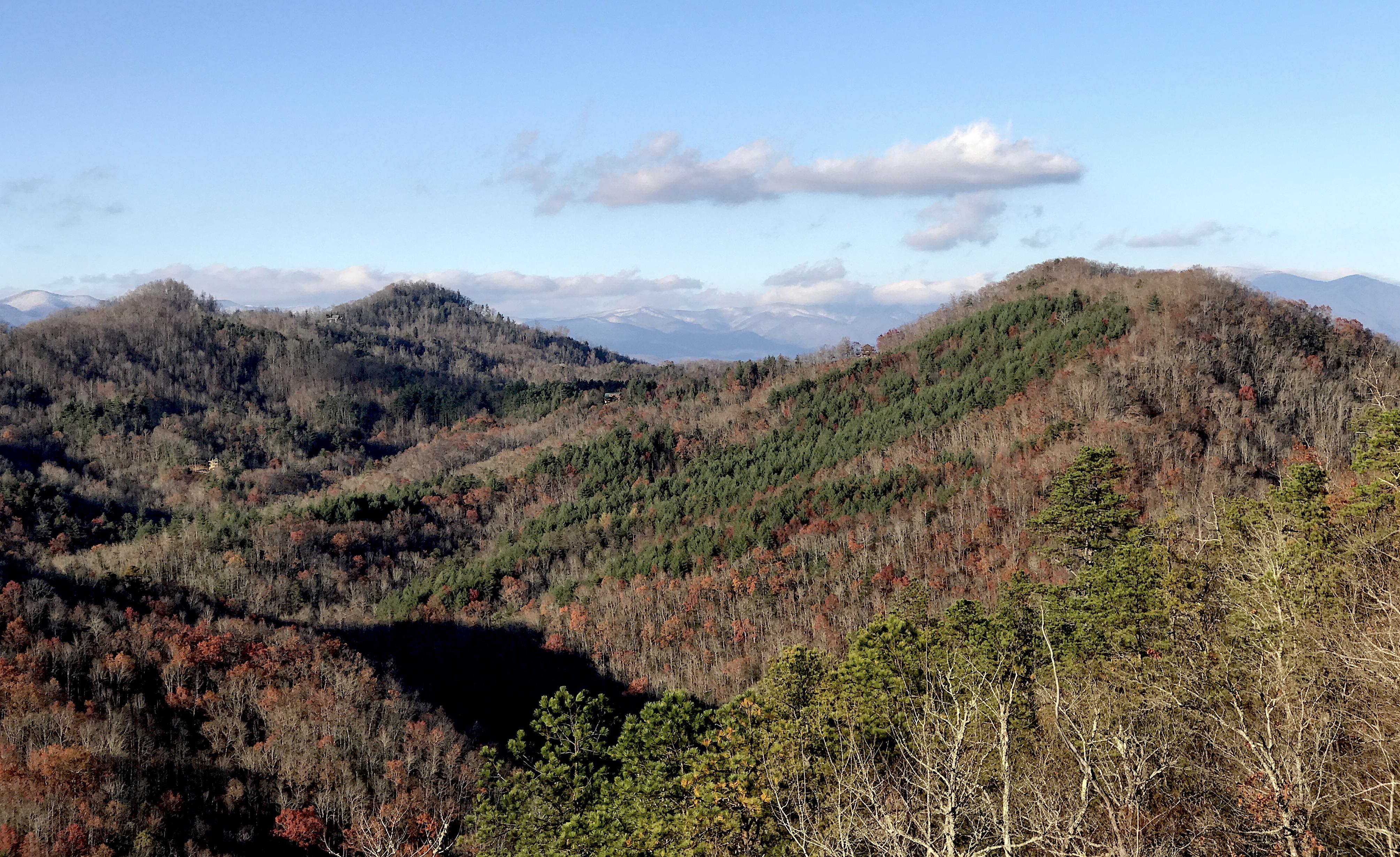 Looking over the Nantahala Forest (Photo taken from the deck)