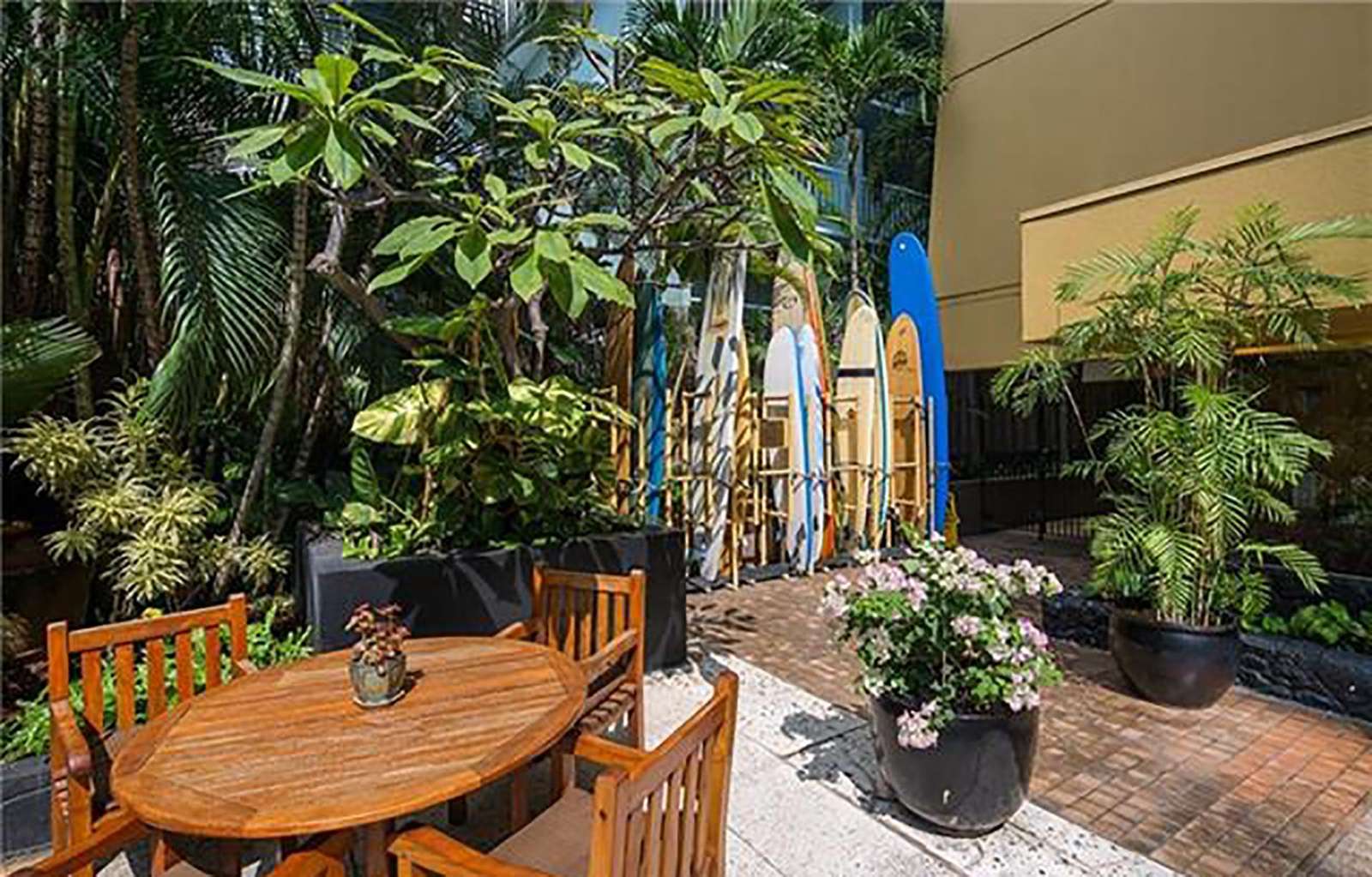 Perfect place to enjoy lunch or maybe a cocktail by the pool.