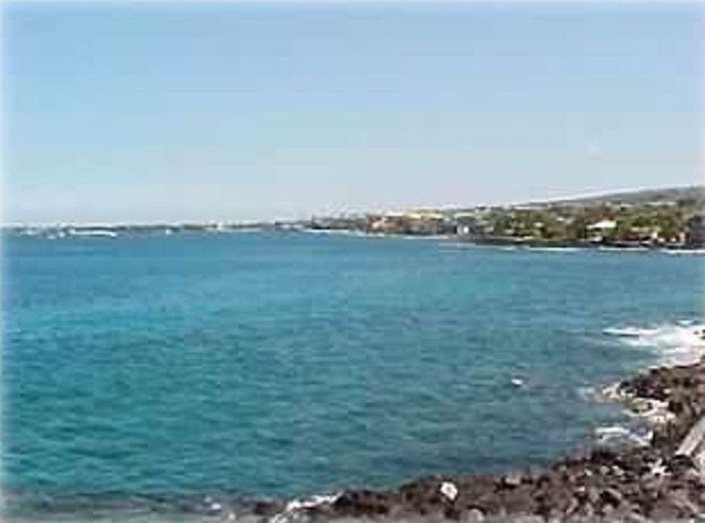 Coastline and Kailua Bay view from condo.