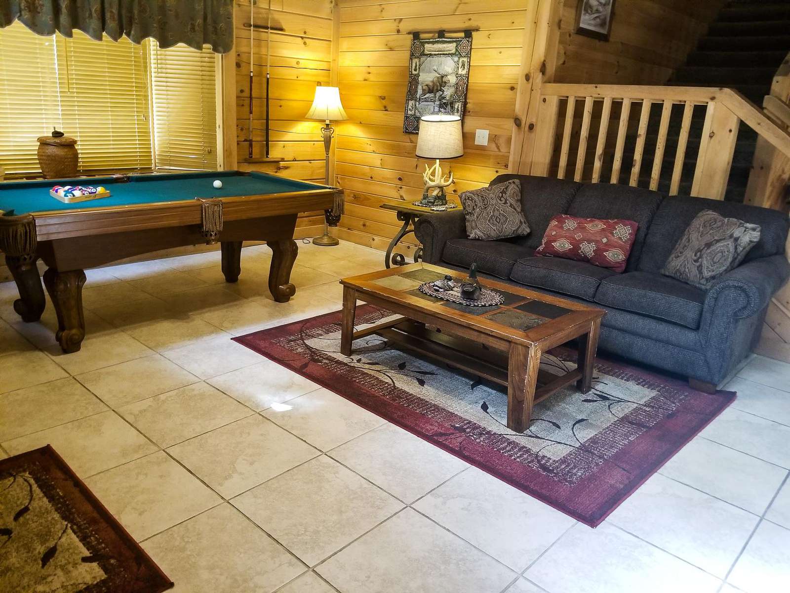 Pool Table In Living Area