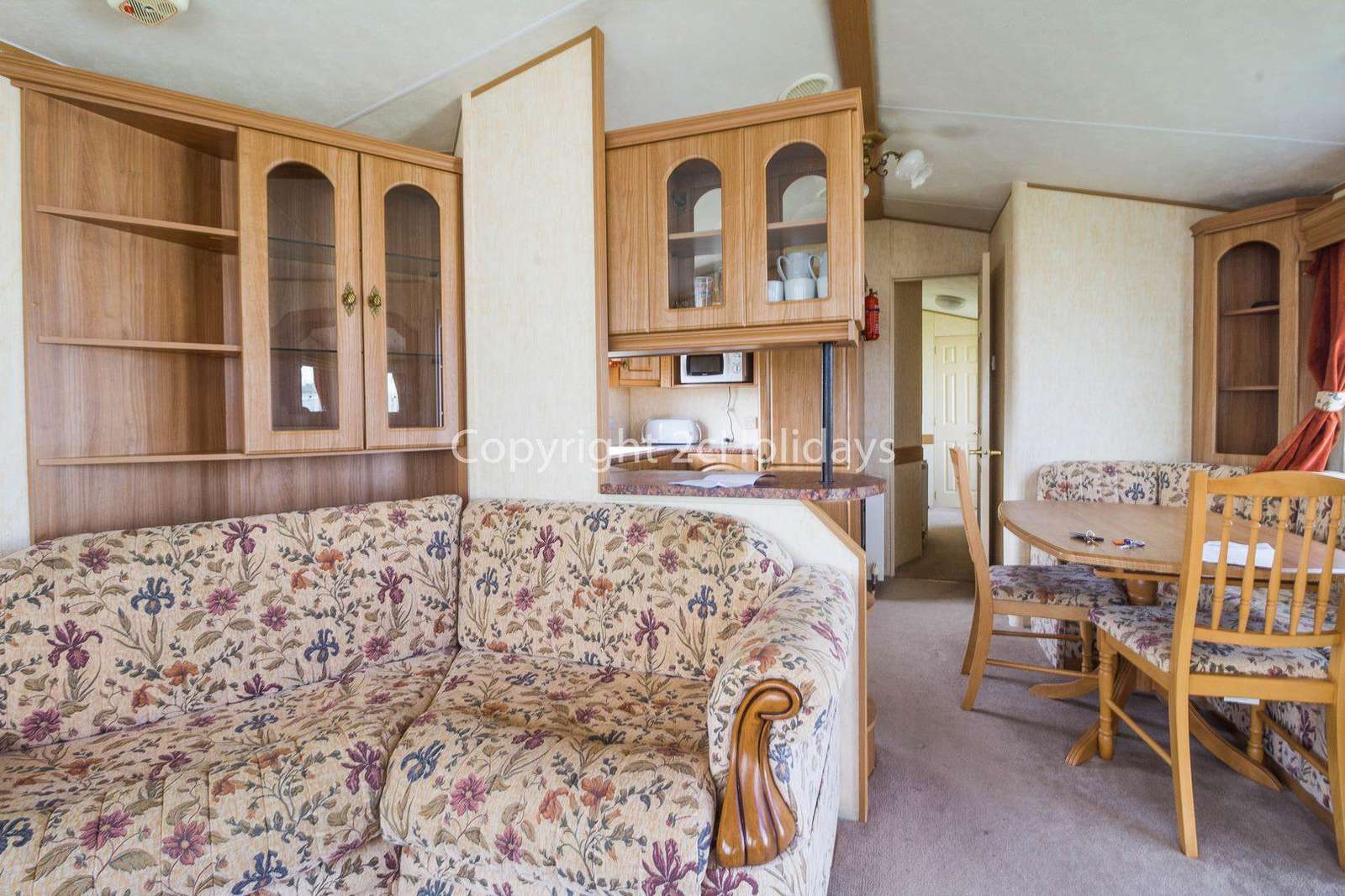 Static home for hire at the St Osyth Beach Holiday Park
