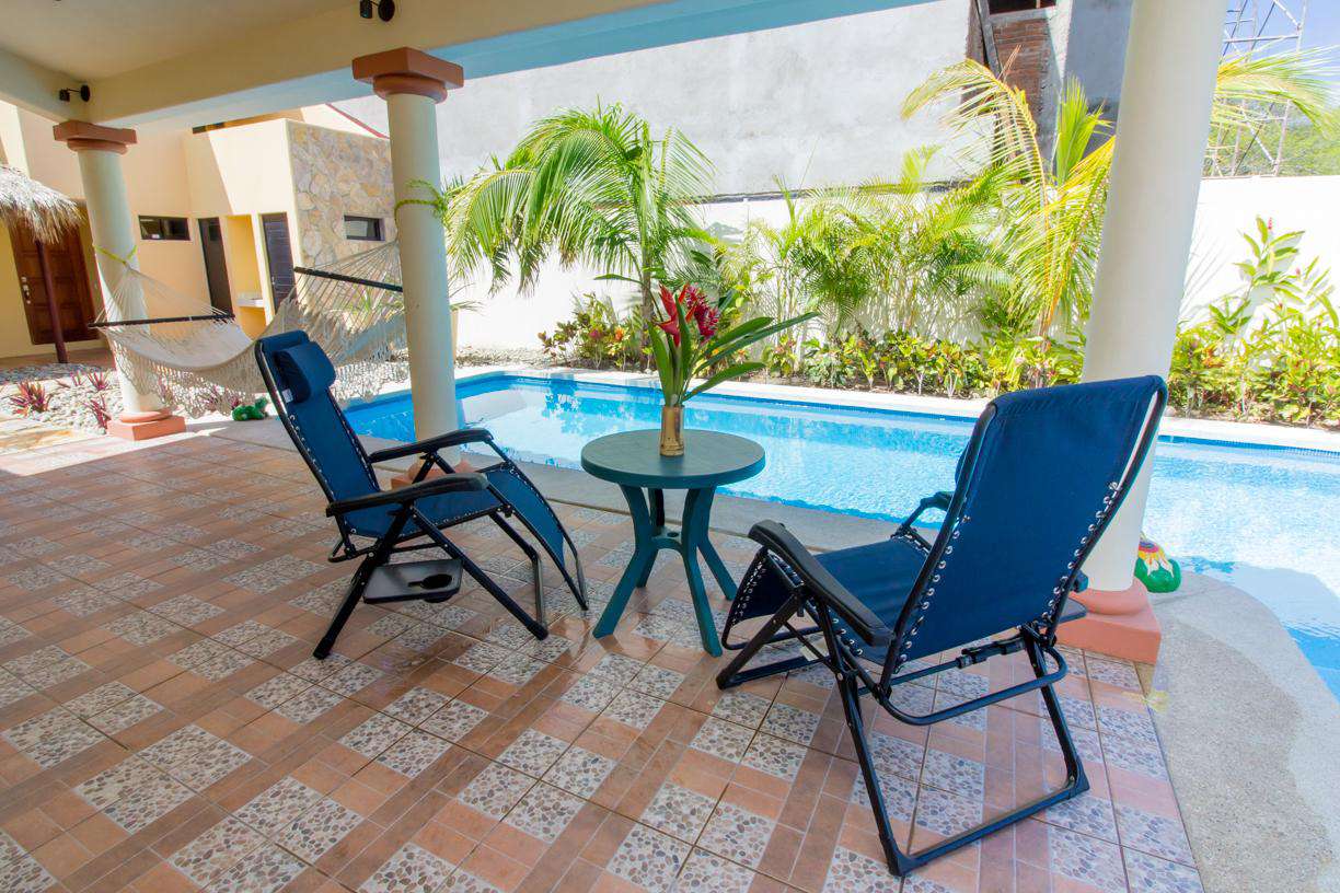 Plenty of seating around the pool