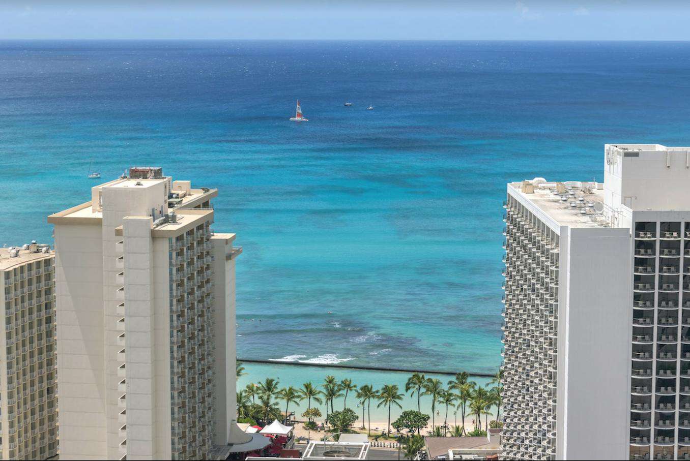 Waikiki right out the window