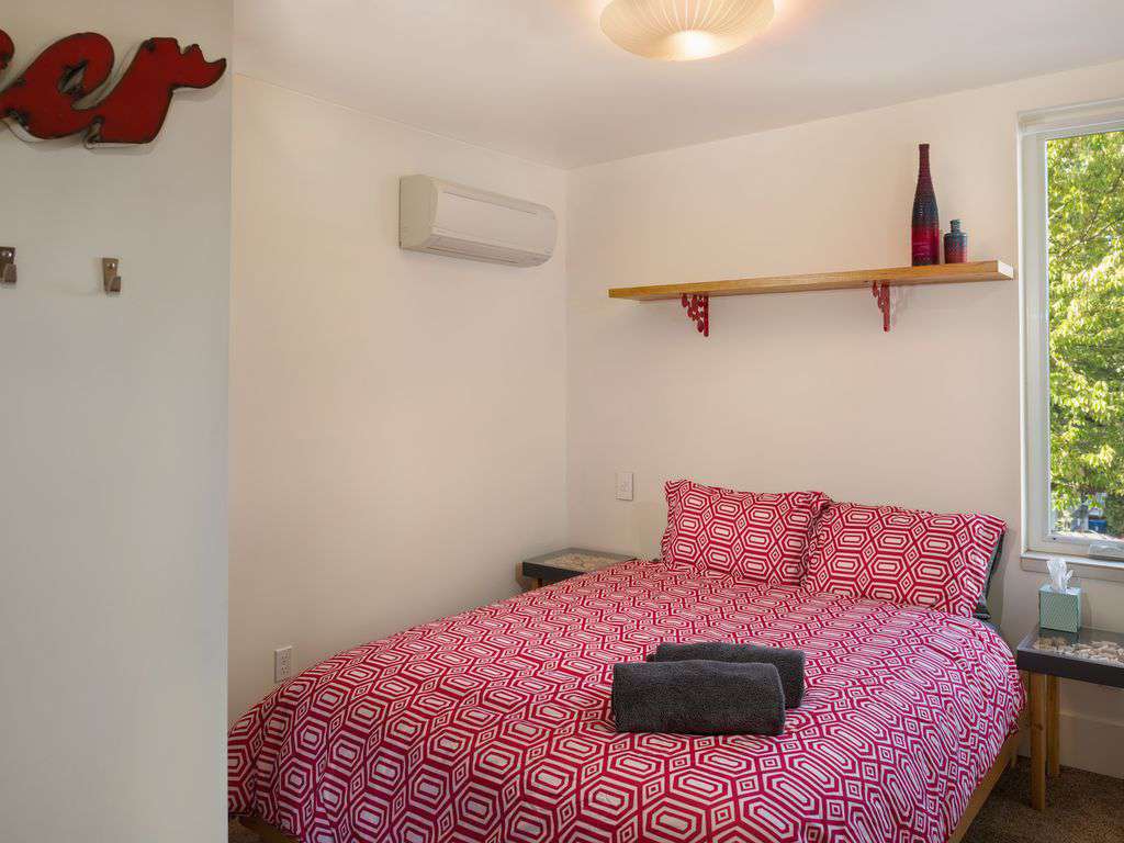 The Beer & Wine room has a queen bed- all have double closets too.