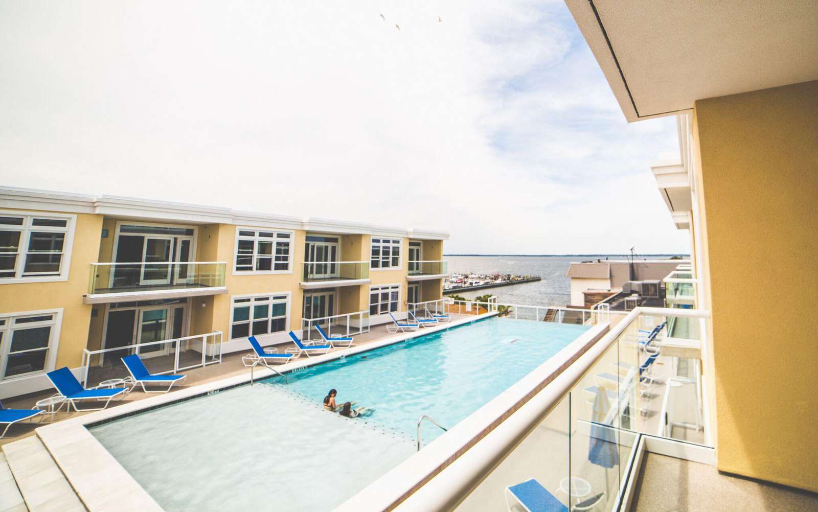 Pool view from a different unit