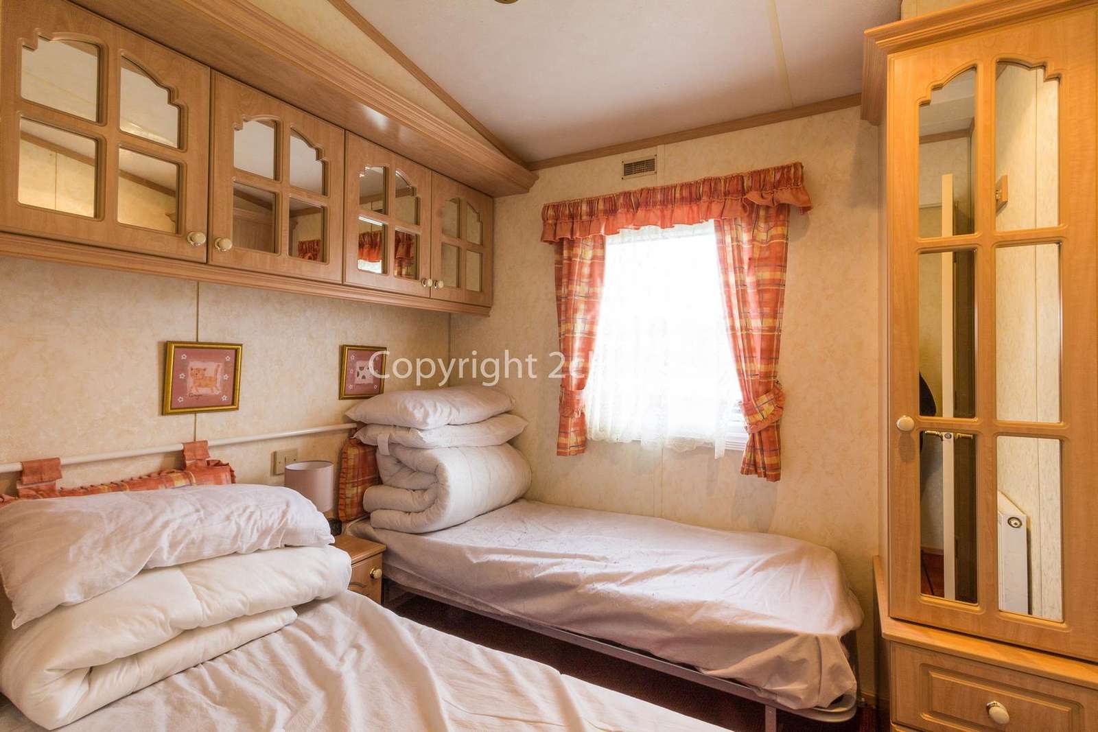 Static home for hire at the Broadland Sands Holiday Park