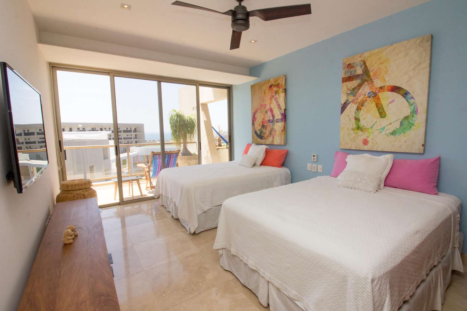 2 queen beds in second bedroom