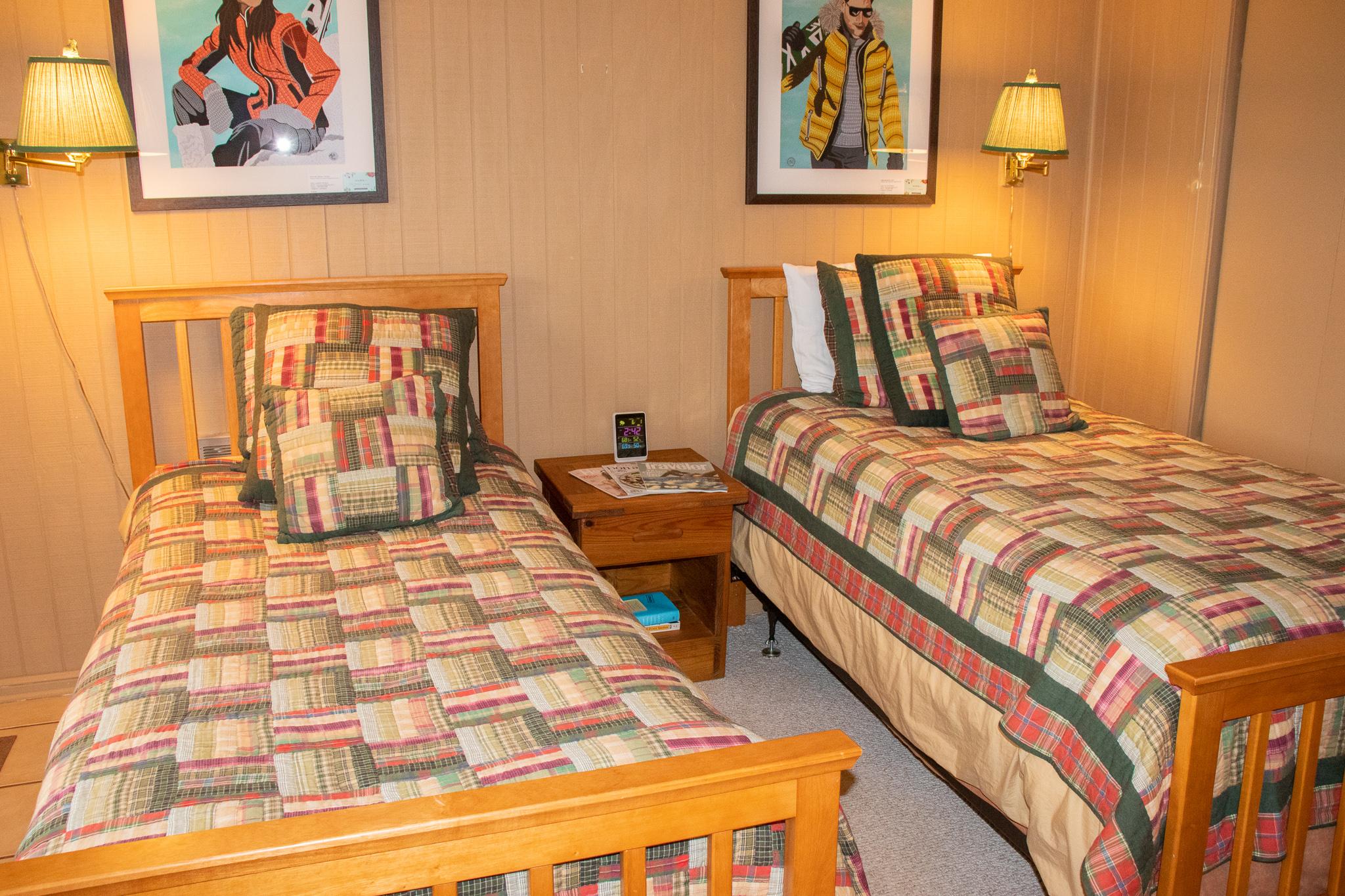 There is a 3rd bedroom off of the living room; two (2) twin beds and an accordion wall that closes off the room.