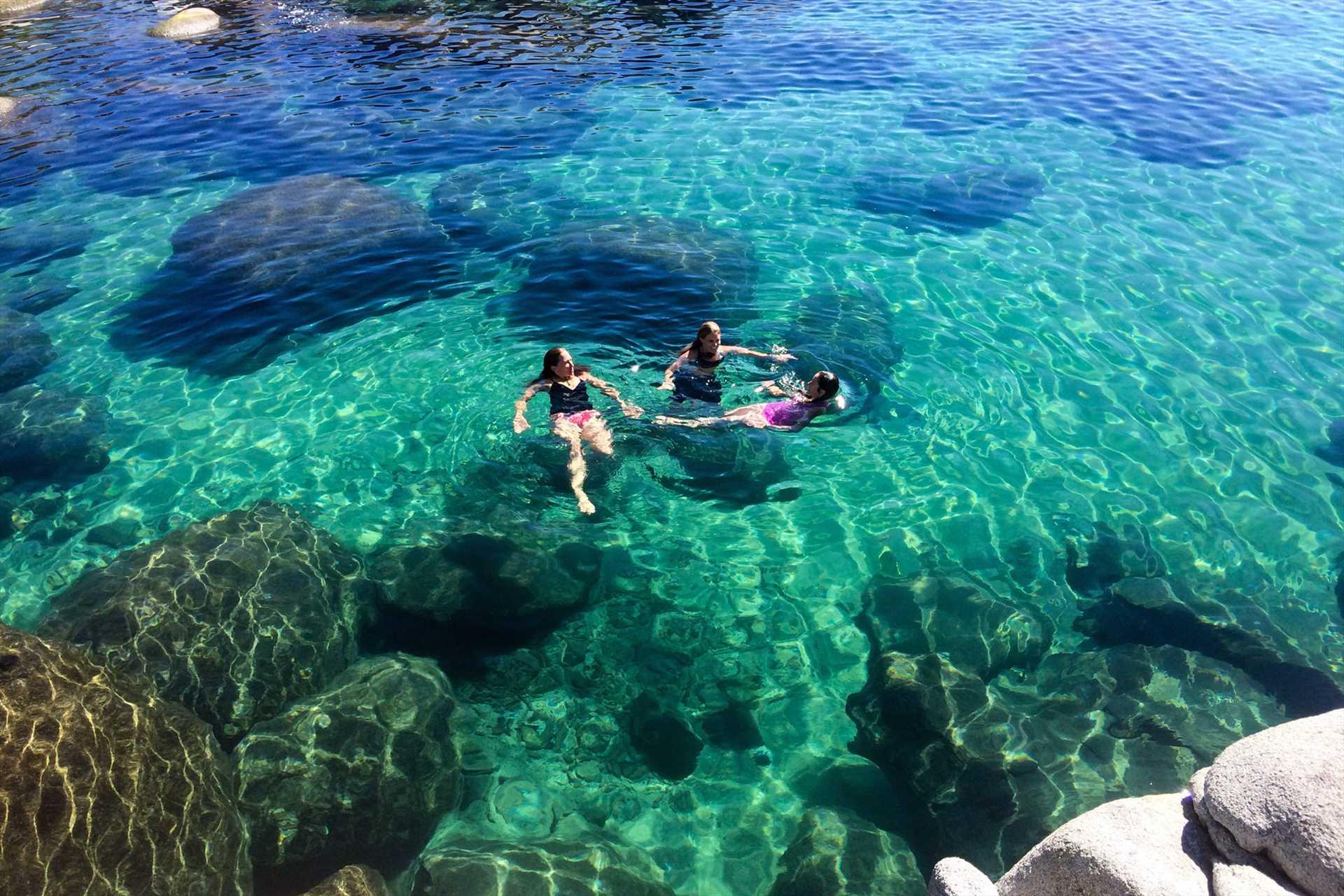 Swimming at Lake Tahoe