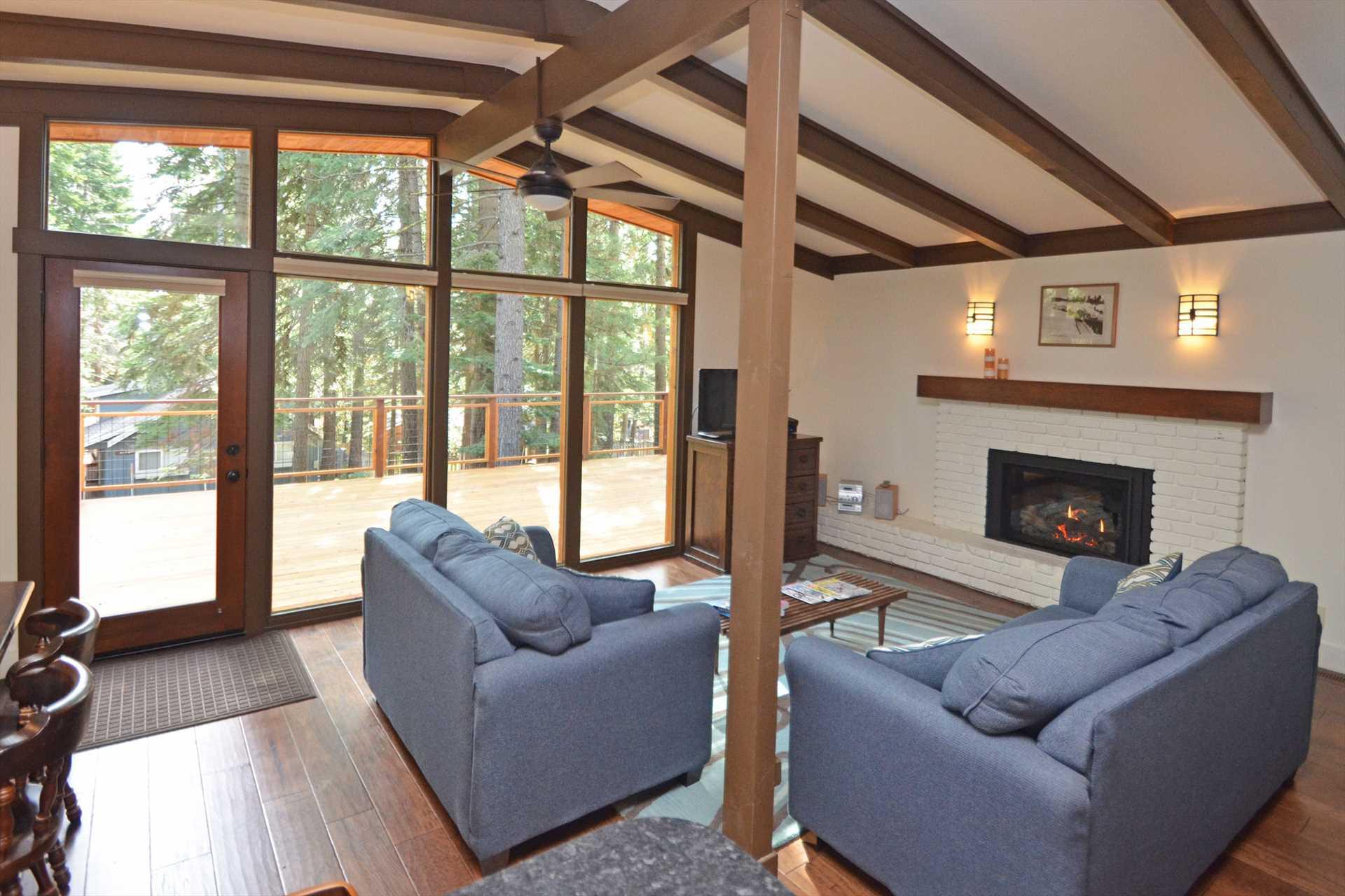 Living Room with Gas Log Fireplace