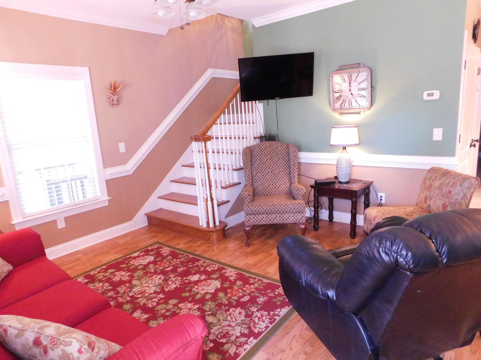 Walking in from the front door to the family room