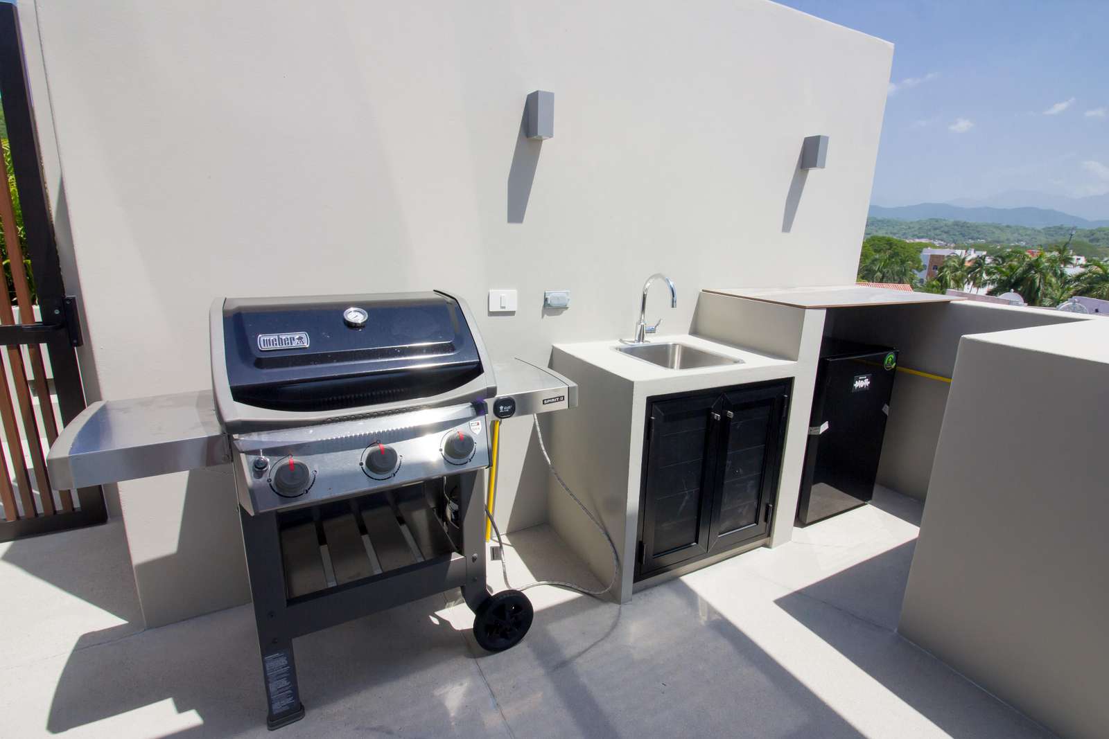 BBQ, wet bar & beer fridge