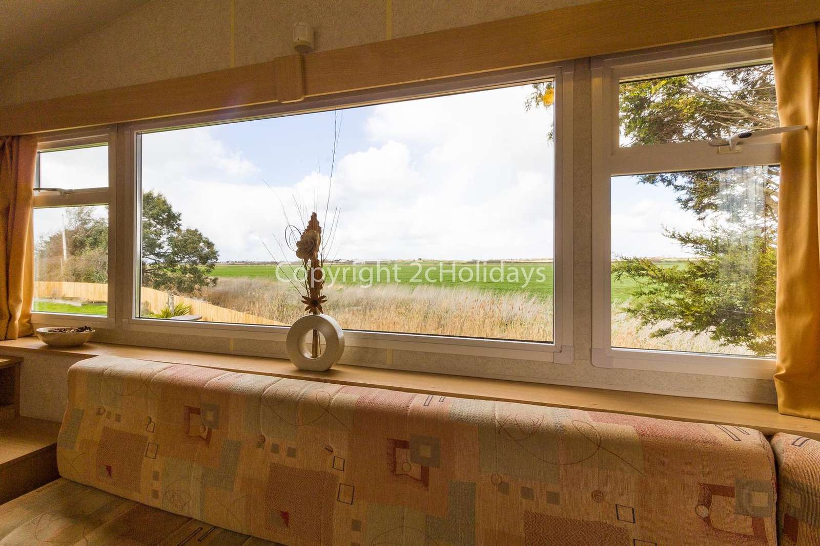 Enjoy stunning field views from this lounge!