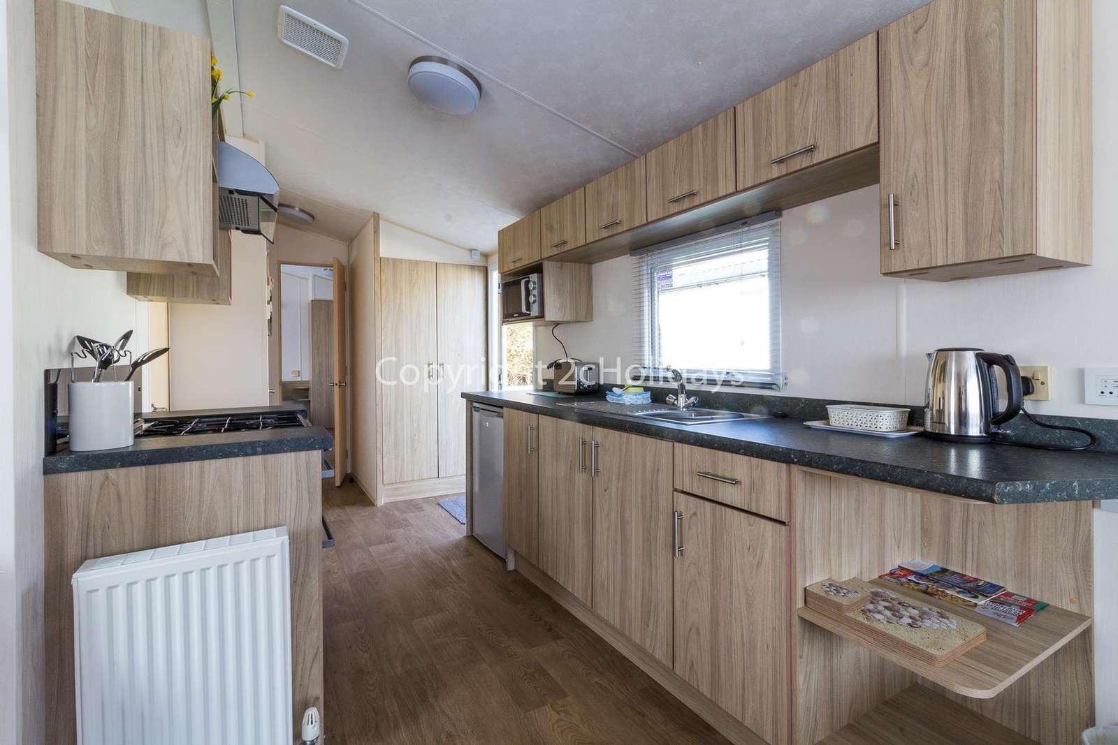 A fully equipped kitchen, perfect for self-catering holidays!