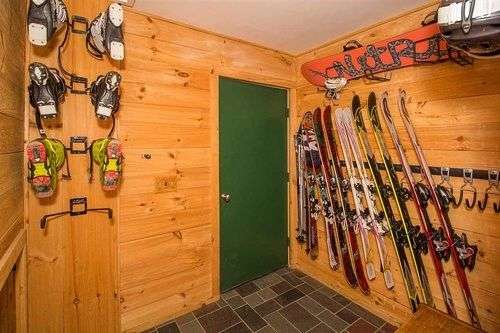 mudroom entry with plenty of room for ski storage