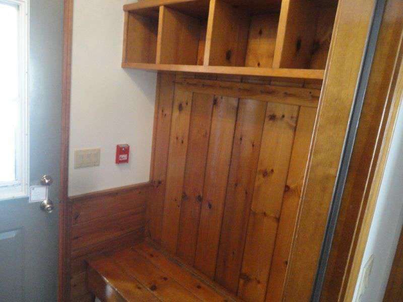 mudroom for shoes, boots, and coats