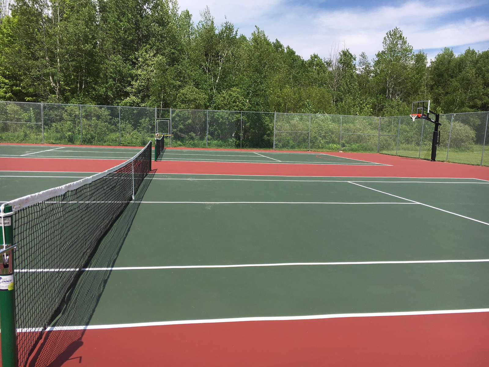 tennis courts on property