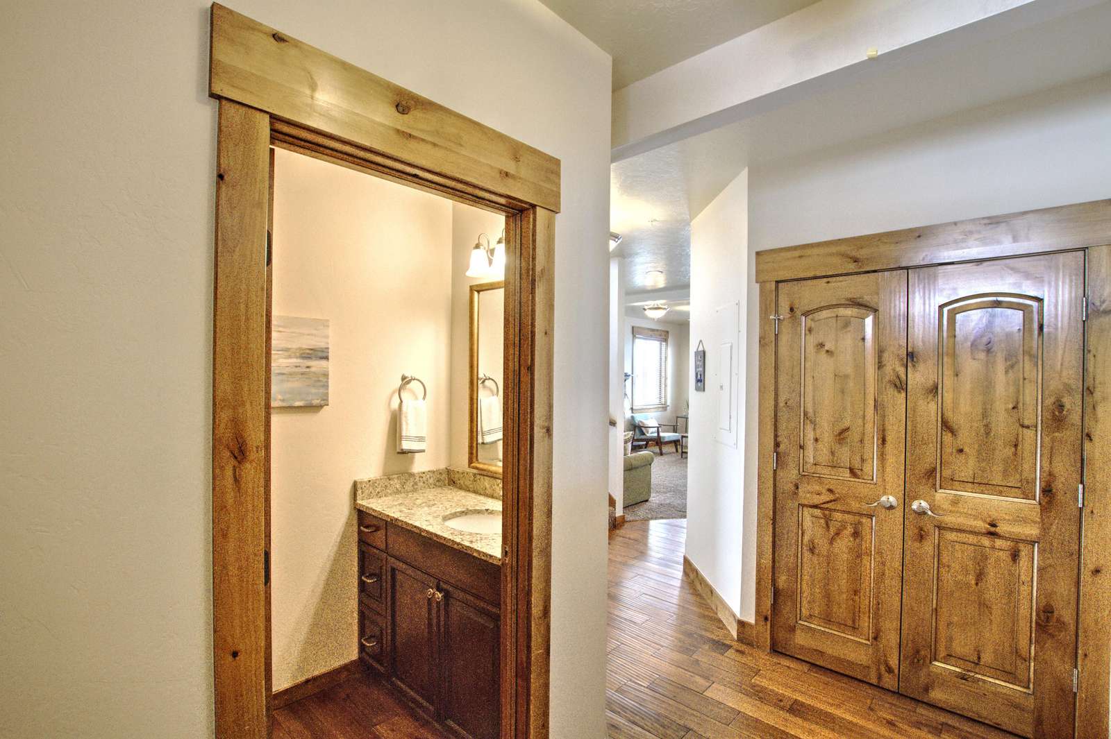 Front entrance and half bath