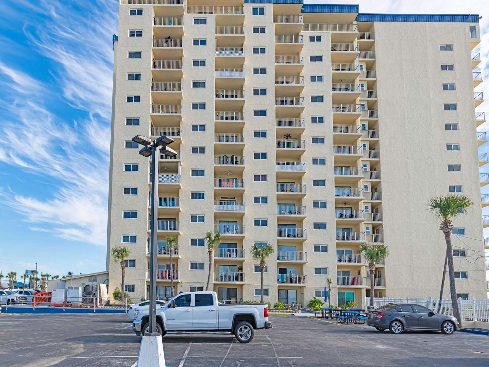 Regency Towers is on the east end of the beach!