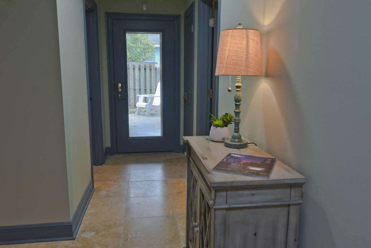 Hallway to small patio