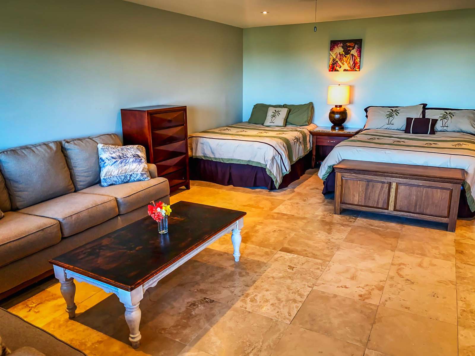 Double beds, great for a family.