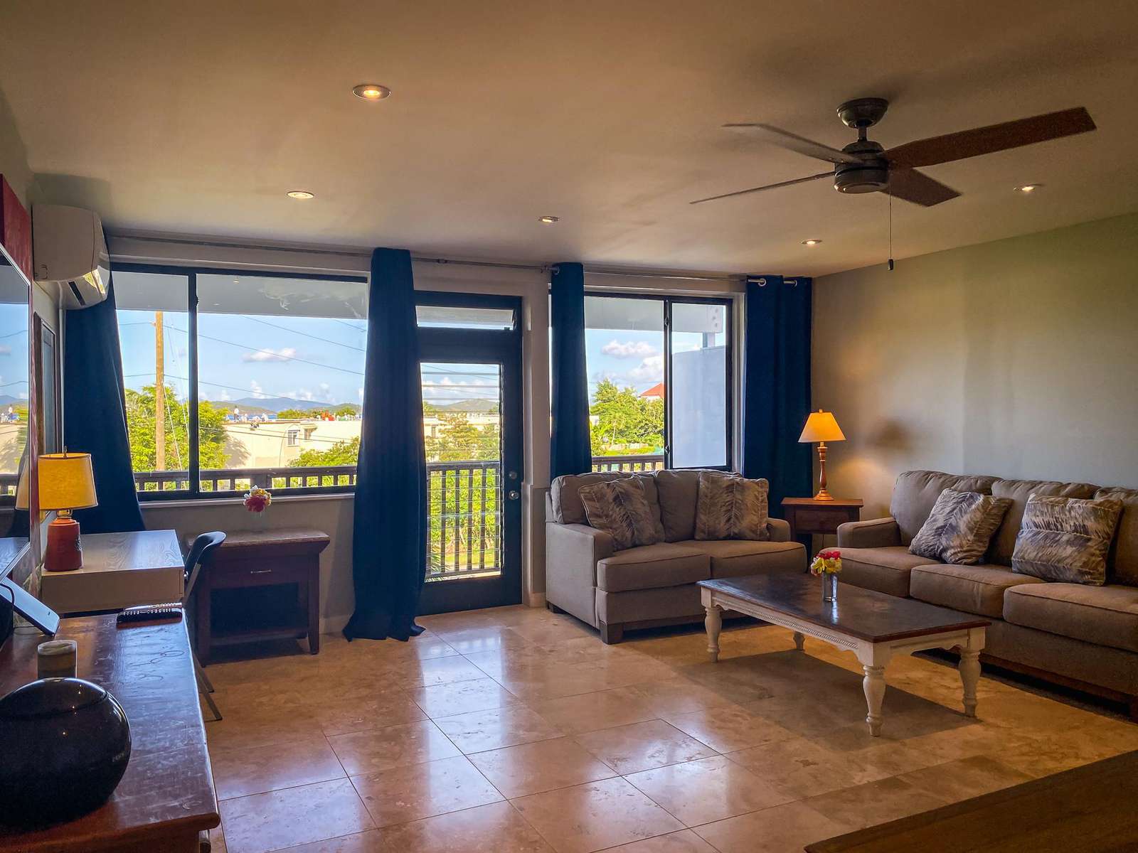 A spacious studio to call home after a day of beach hopping.