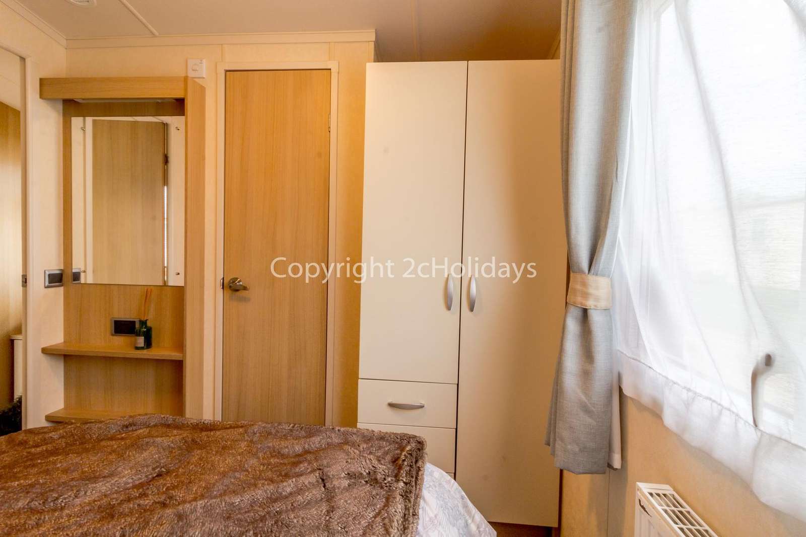You can find plentiful storage in this master bedroom