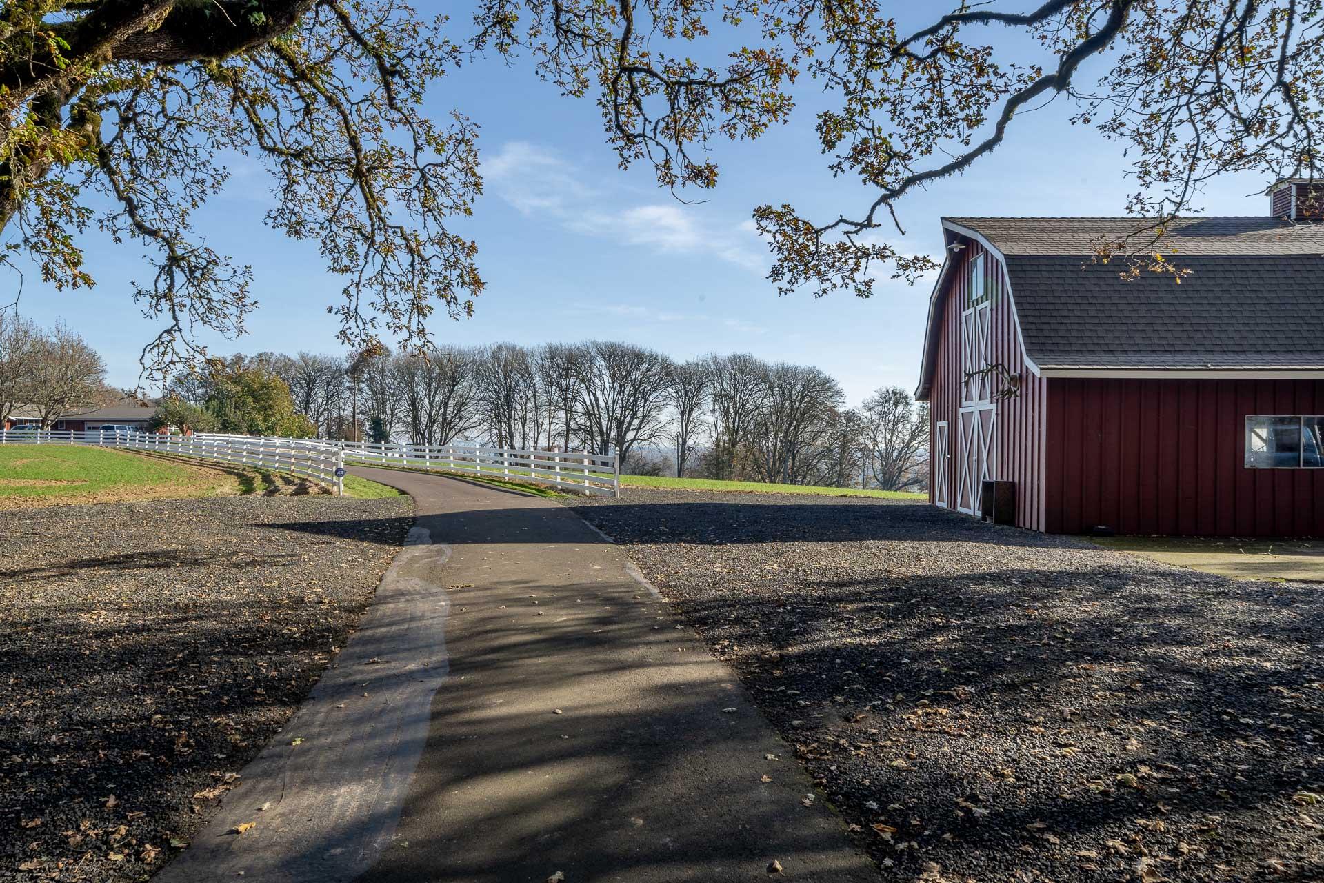 Highland Acres - Barn view at the entrance
