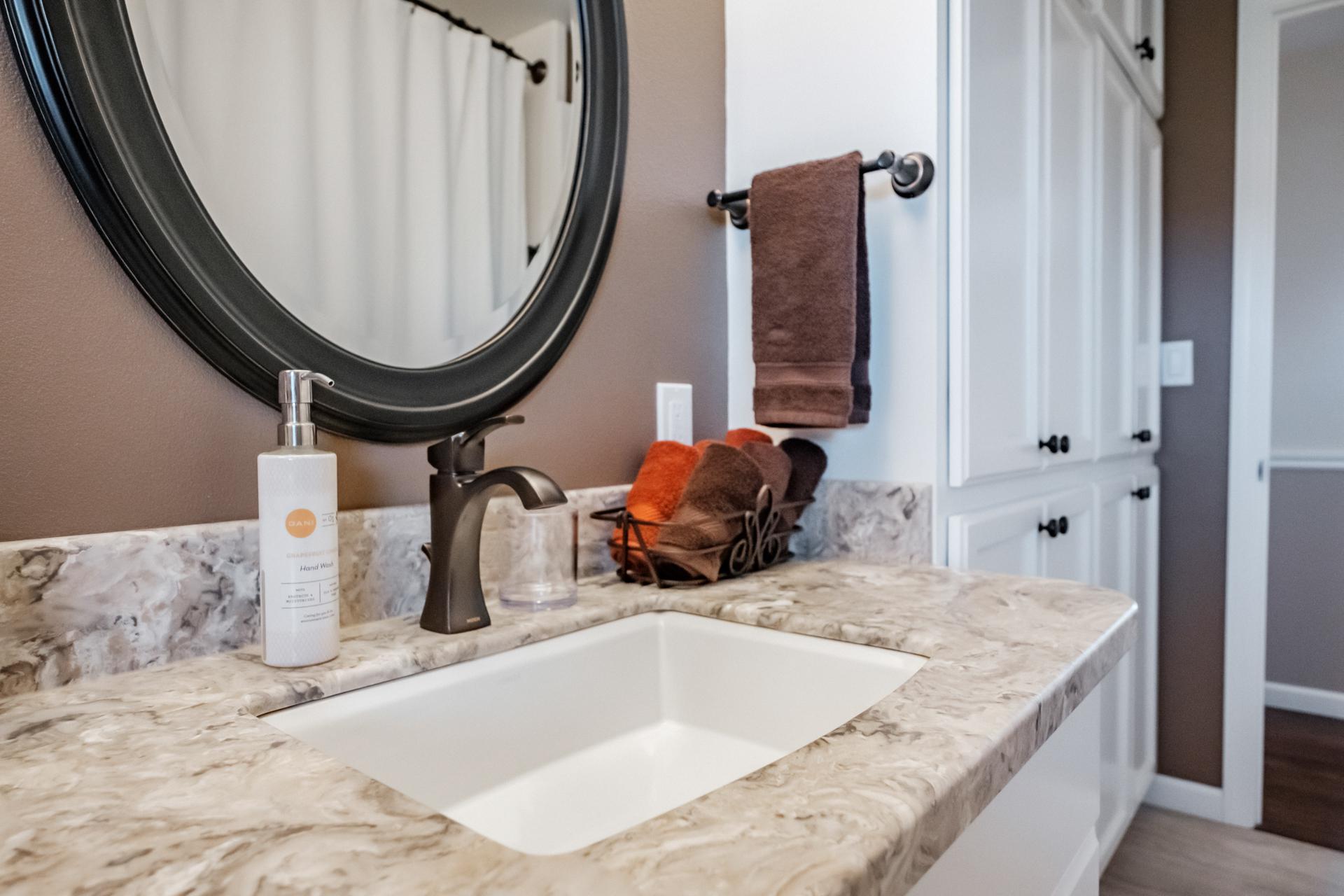 Bathroom - each sink has similar amenities