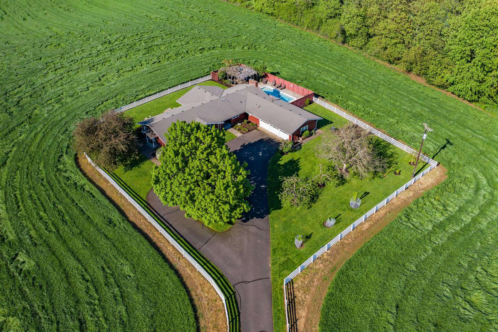 Spring Aerial view
