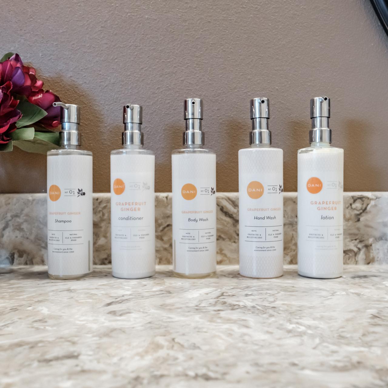 DANI NATURALS - organic hygiene product provide for use during your stay.