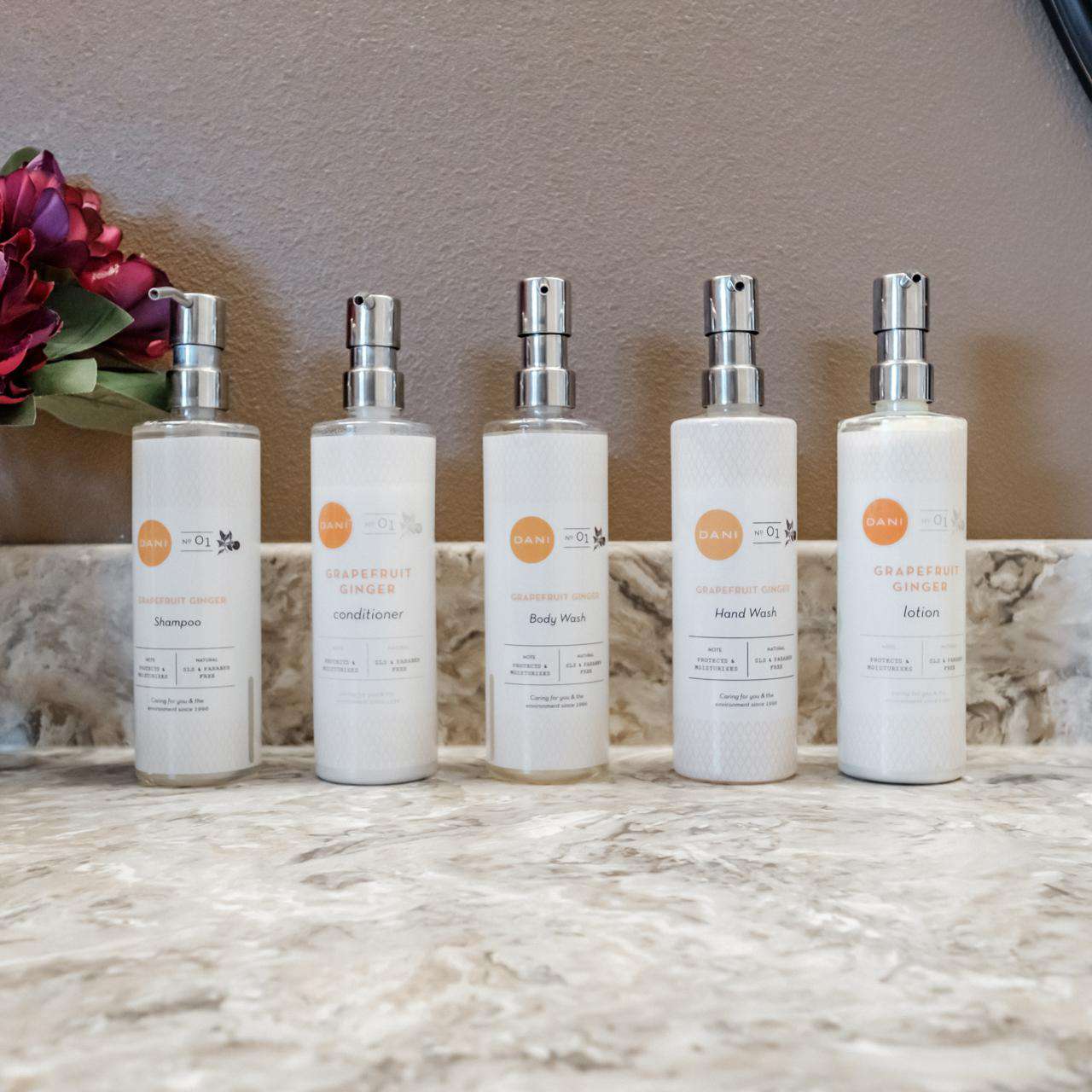 DANI NATURALS - organic hygiene product provide for use during your stay.