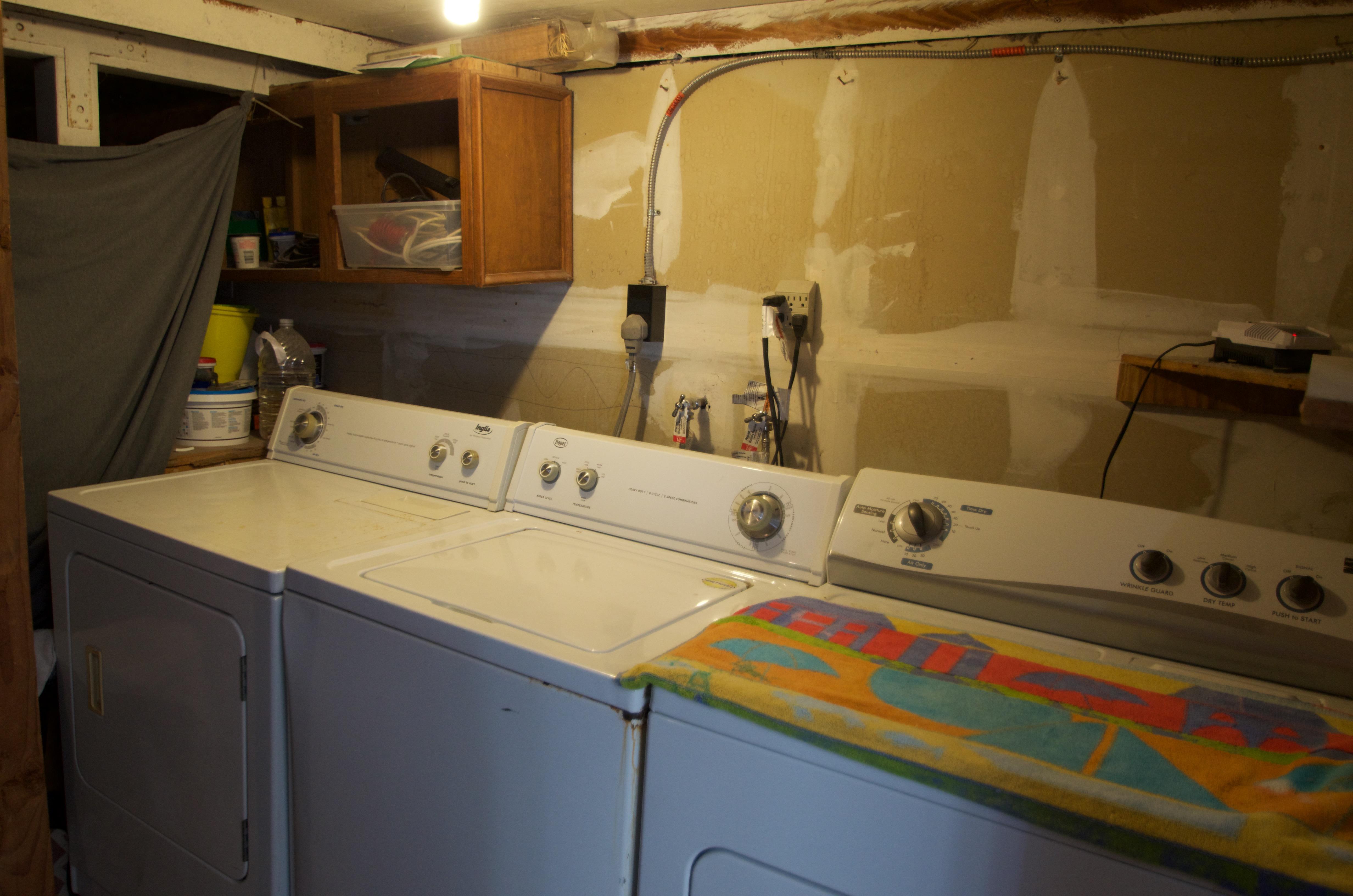 Laundry in garage