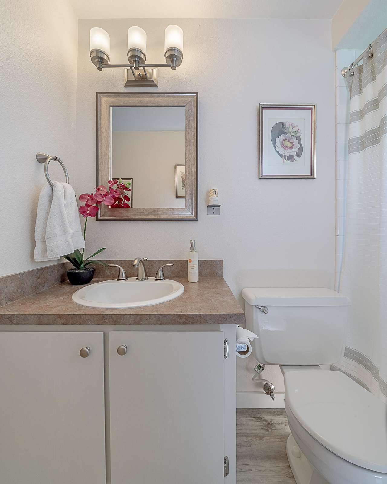 Hall Bathroom - Soft lighting - Hair Dryer Available