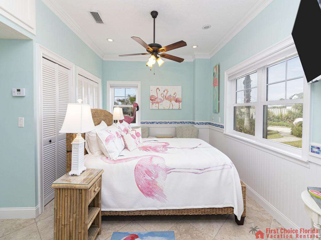 Oyster House Bedroom with TV and Fan
