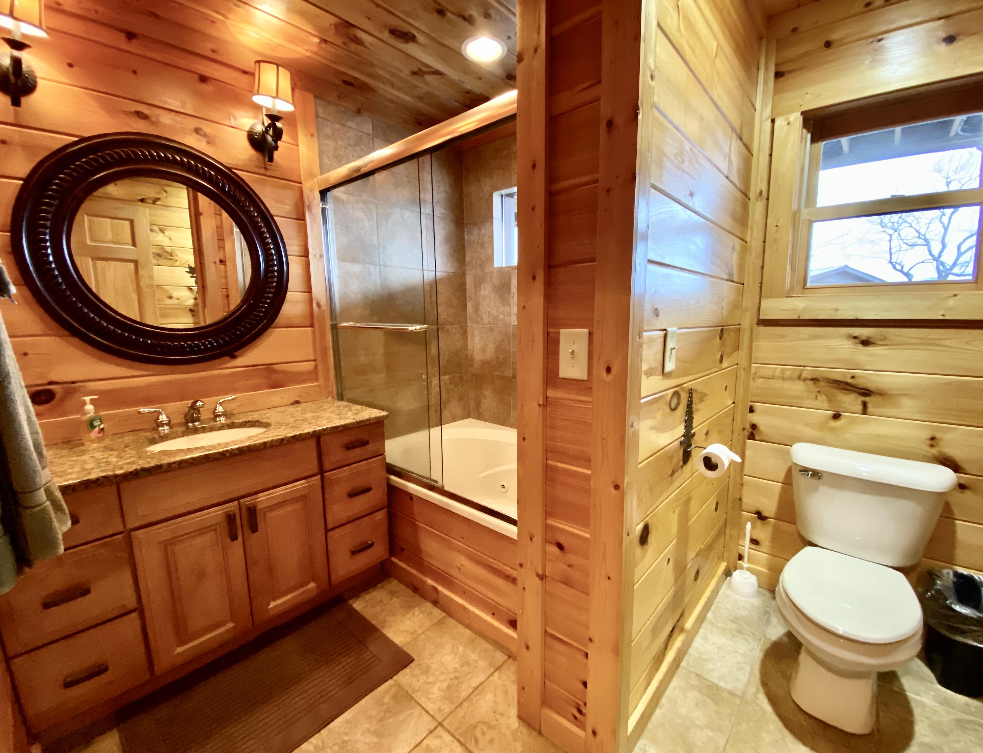 Master ensuite Bathroom offers a Jetted Bathtub