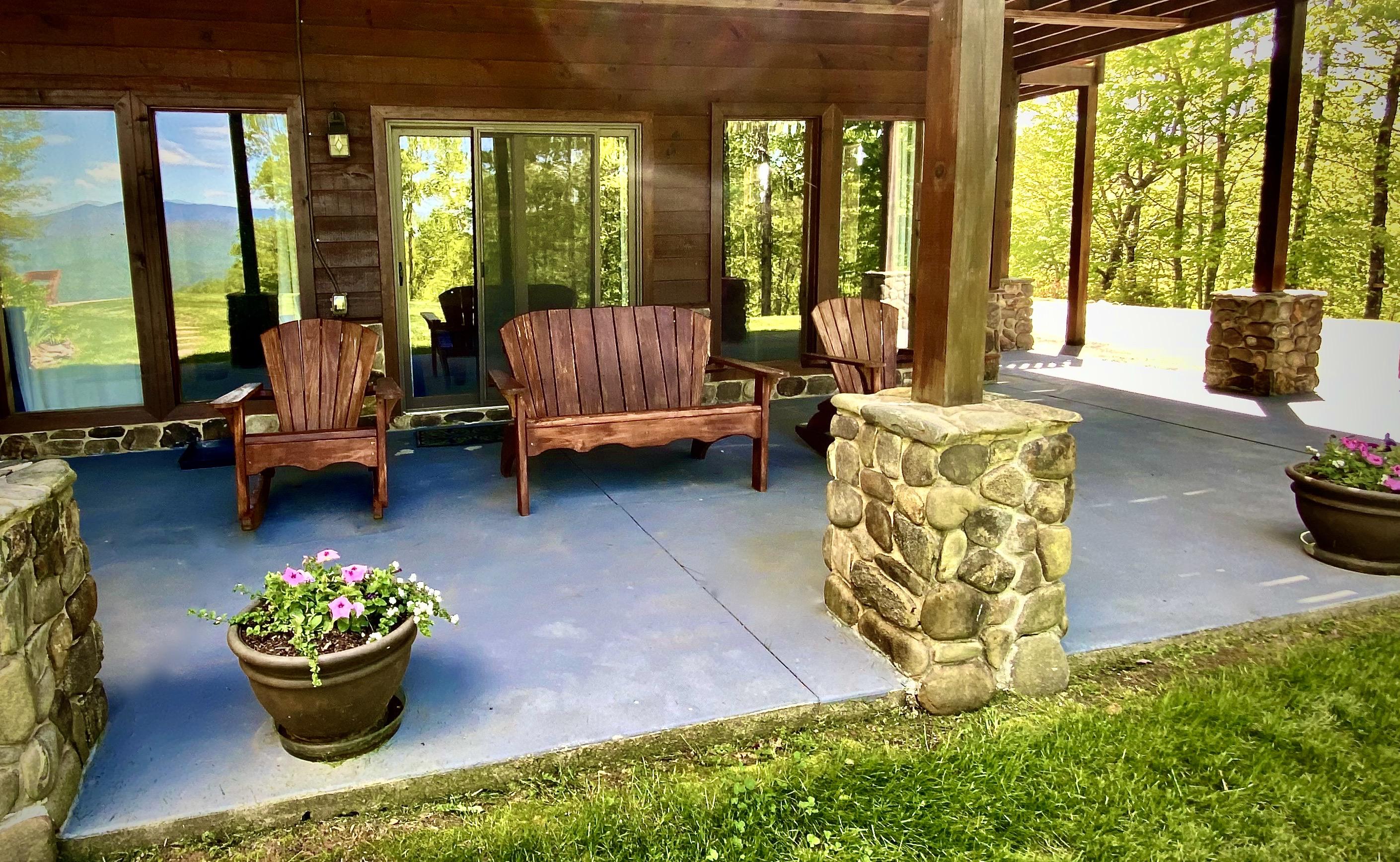 Covered Seating Area off the Master Suite