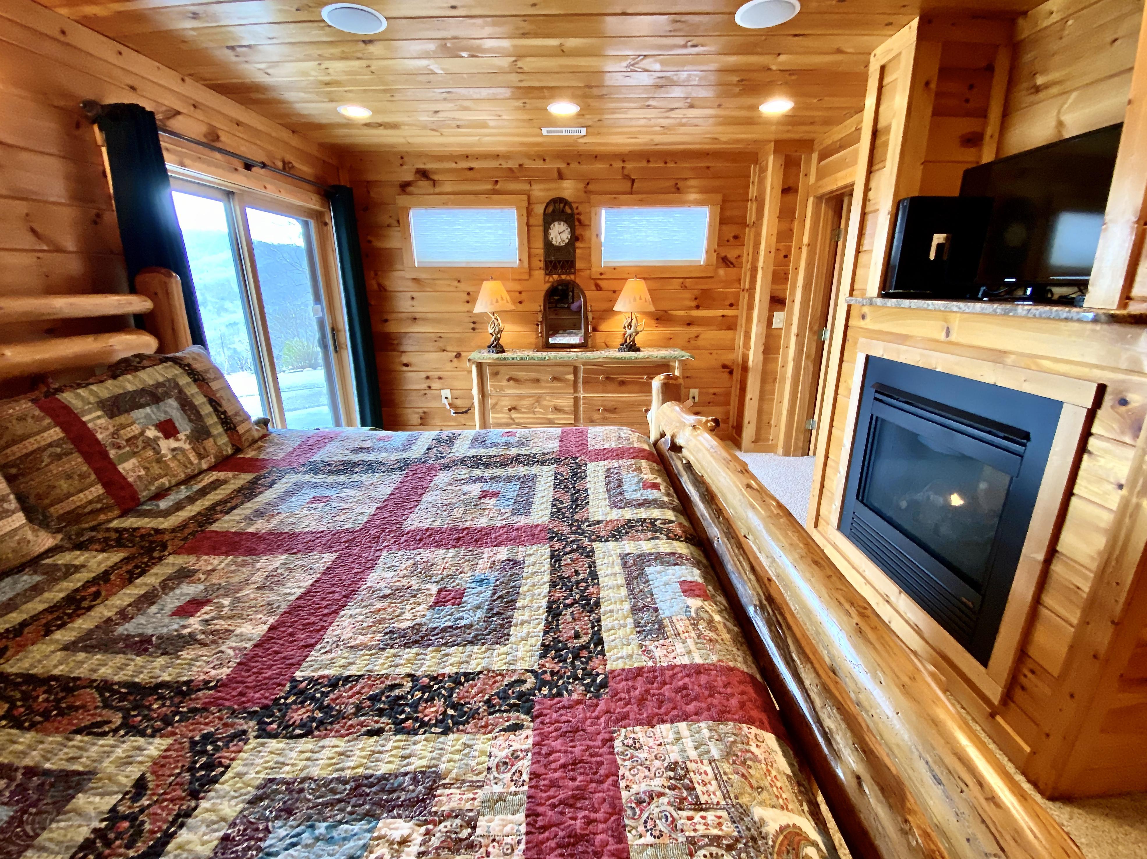 Spacious and Private Master Bedroom on the lower level