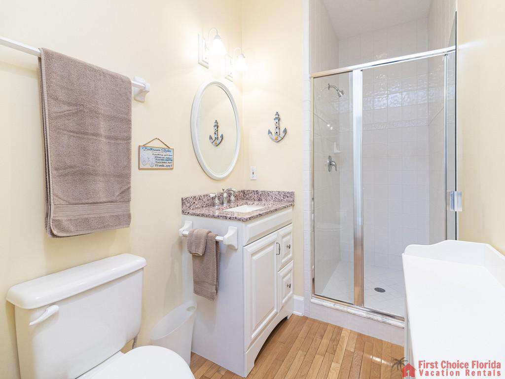 Lighthouse Watch Crows Nest Third Floor Bathroom with Walk-in Shower