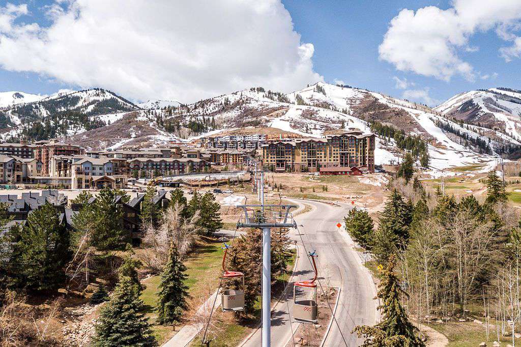 Areal view of Park City Canyons Village