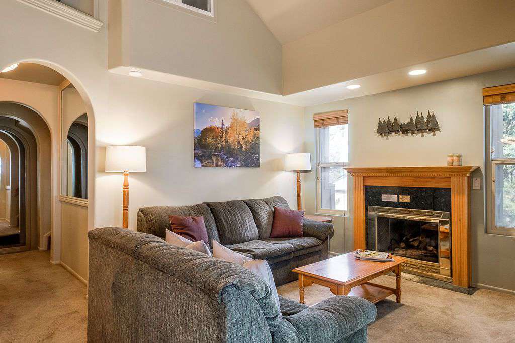Living room with gas fireplace
