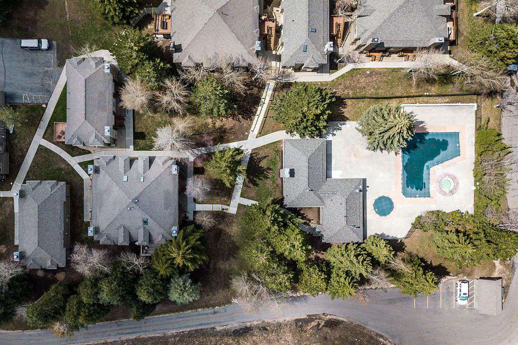 Areal view of condominium community