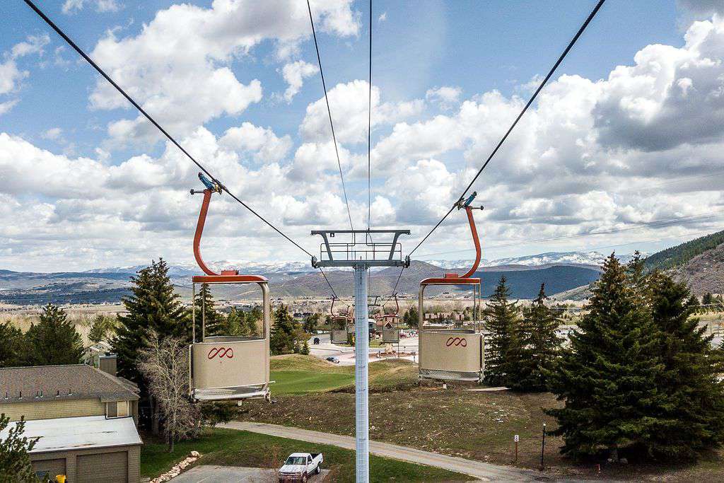 View of gondola from condo parking lot